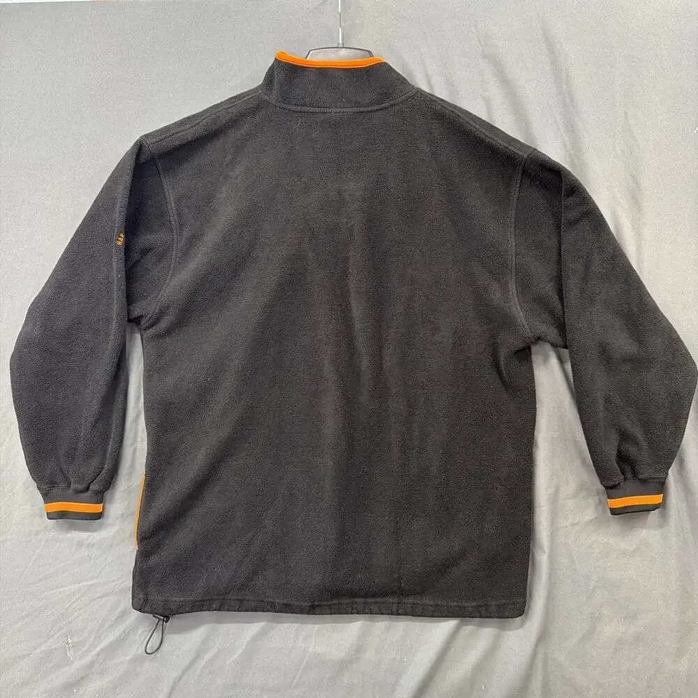 Harley-Davidson Fleece Jacket Men XL Black 1/4 Zip Embroidered Logo Softshell